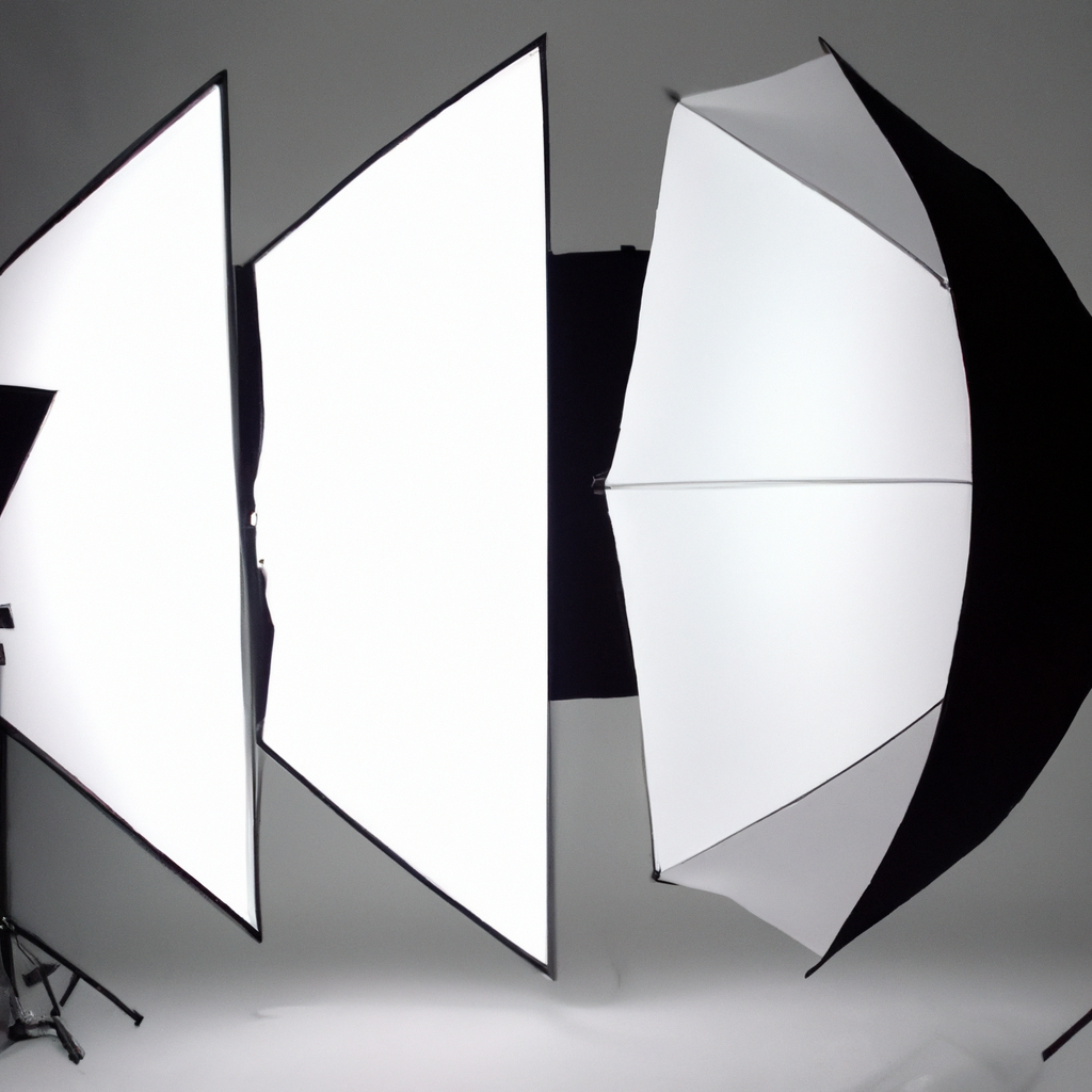 Esquema de luz suave con difusor grande y relleno negativo